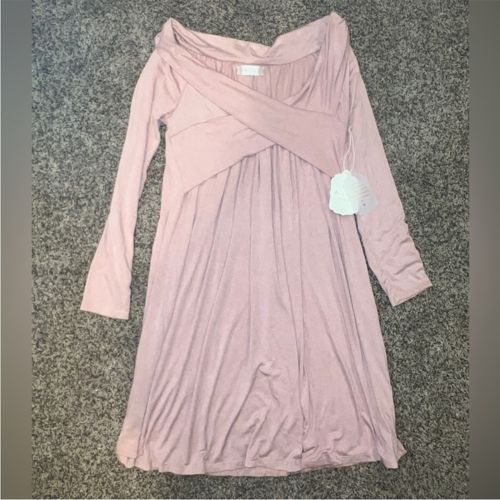 NWT Altar’d State Off-Shoulder Pink Dress size small blush pink - Picture 2 of 4